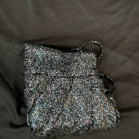 Zara bodycon cutout glittery black dress size XS - Picture 3 of 5